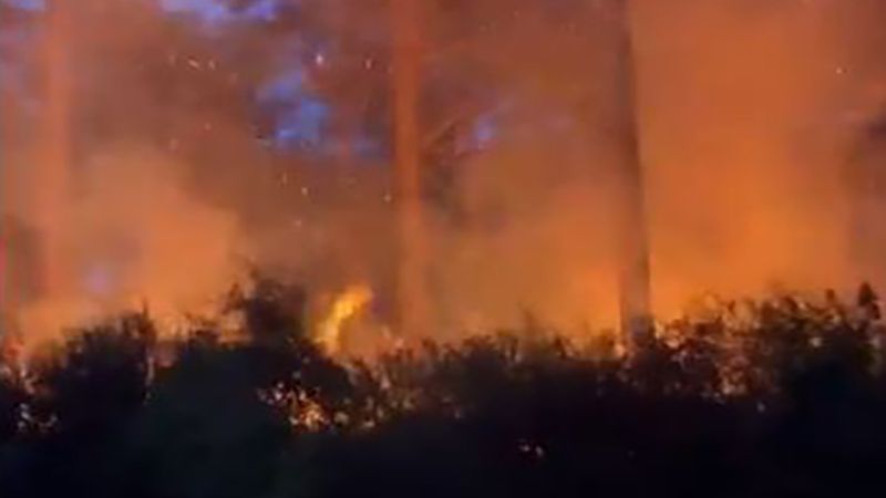 بالفيديو: حريق ضخم في الجليل الغربي جراء إطلاق الصواريخ من لبنان